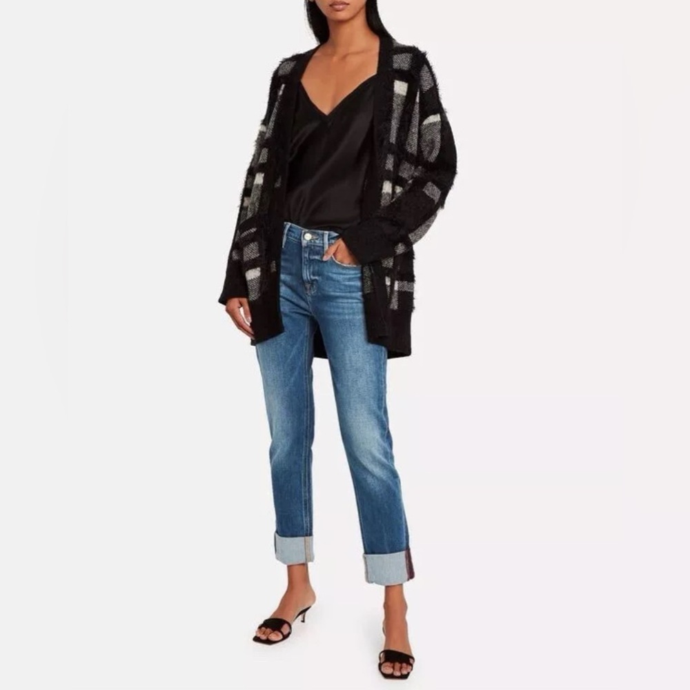 FRAME 26 Le Nik capri rolled hem preppy sailing old money boho midrise dark wash